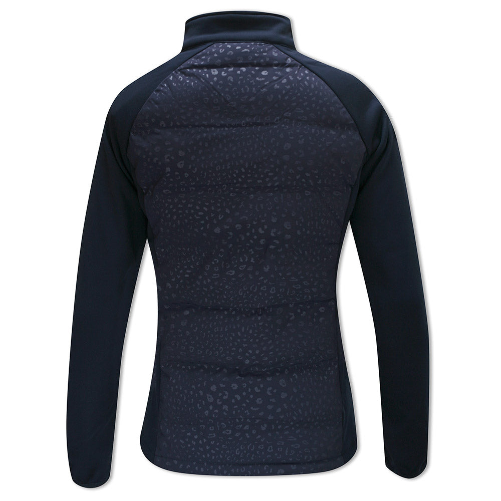 Glenmuir Ladies Water Repellent Hybrid Jacket in Navy Animal Print