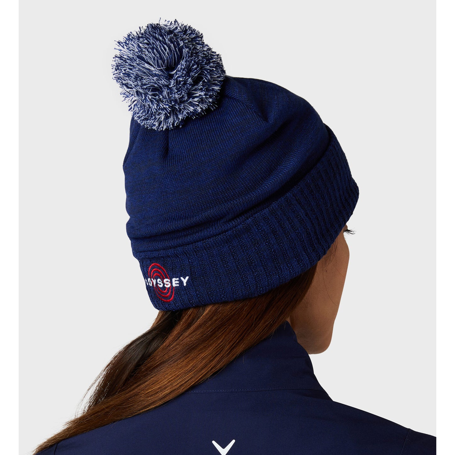 Callaway Women's Fully Fleece Lined Bobble Hat in Navy