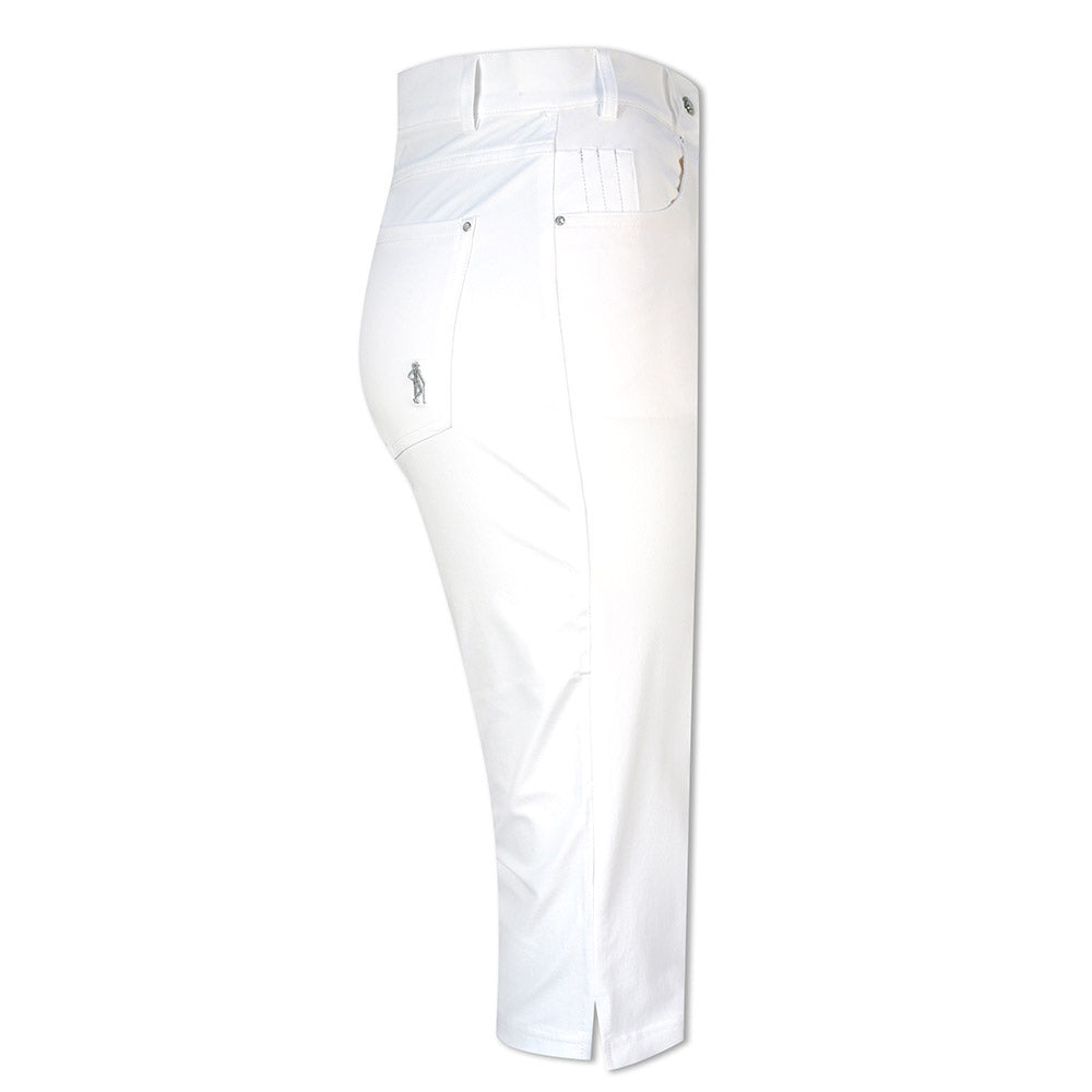 Glenmuir Ladies White Stretch Pedal Pushers