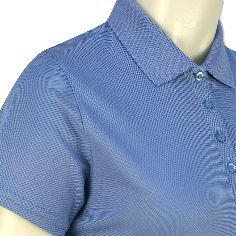 Glenmuir Ladies Short Sleeve Pique Polo with Stretch & UPF50+ in Light Blue