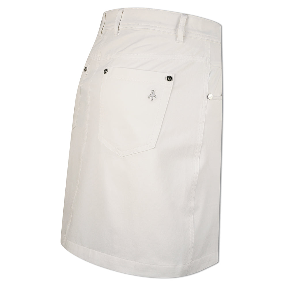 Green Lamb Ladies Stretch Skort with UPF30 Protection in White