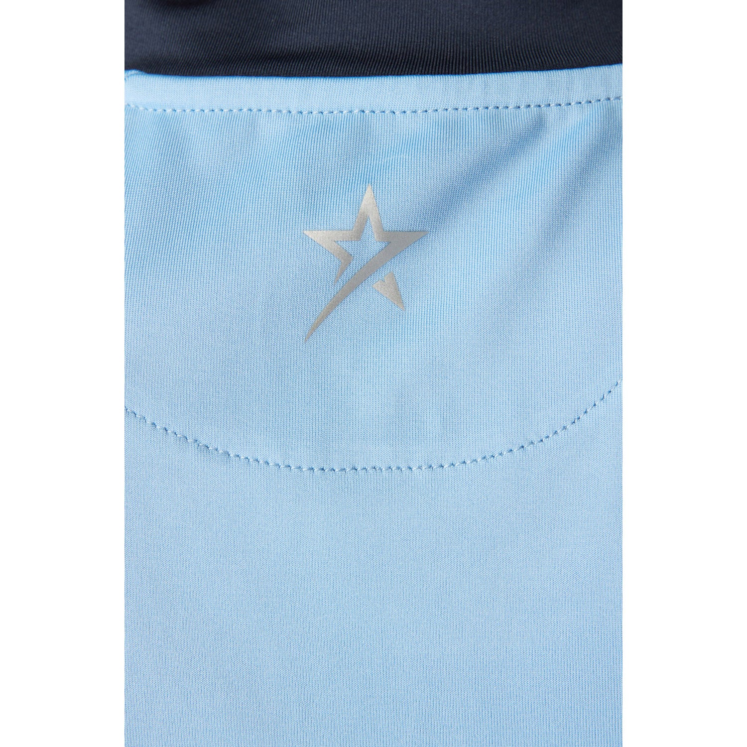 Swing Out Sister Ladies Cap Sleeve Polo with Ruched detail in Tranquil Blue