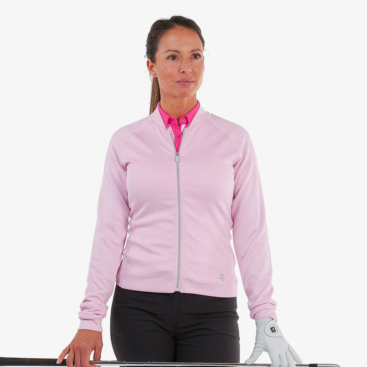 Galvin Green Women's Textured Jacket - Sleek INSULA Warmth with a Refined Feminine Silhouette