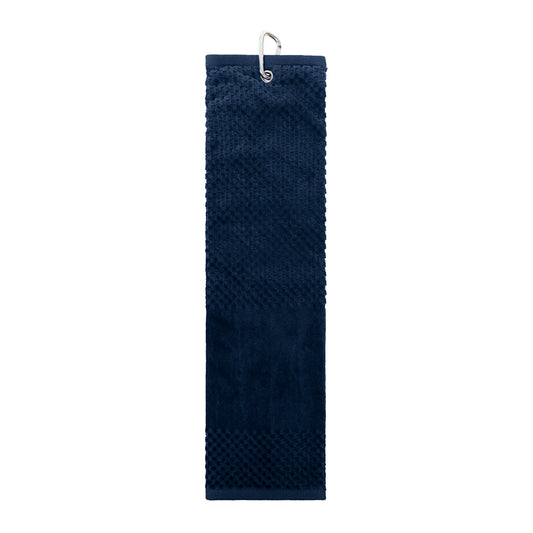 Surprizeshop Ladies Navy Waffle Weave Tri-Fold Golf Towel
