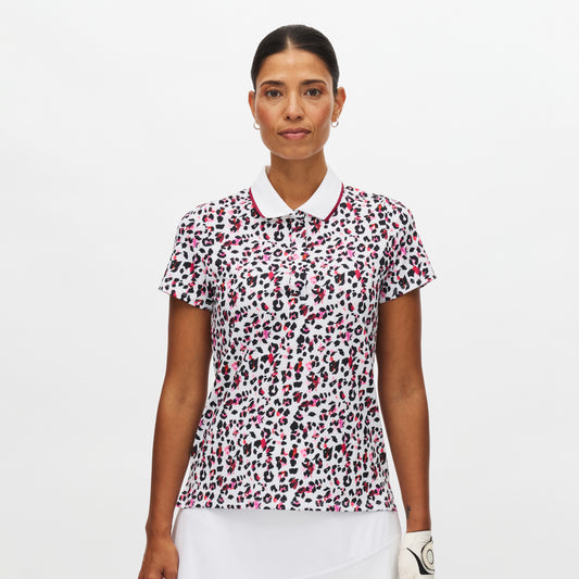 Rohnisch Women's Short Sleeve Printed Polo for Effortless Swing Style