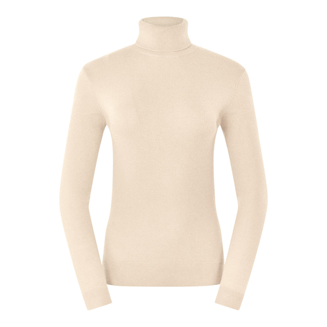 Pure Golf Ladies Classic Roll Neck in Champagne