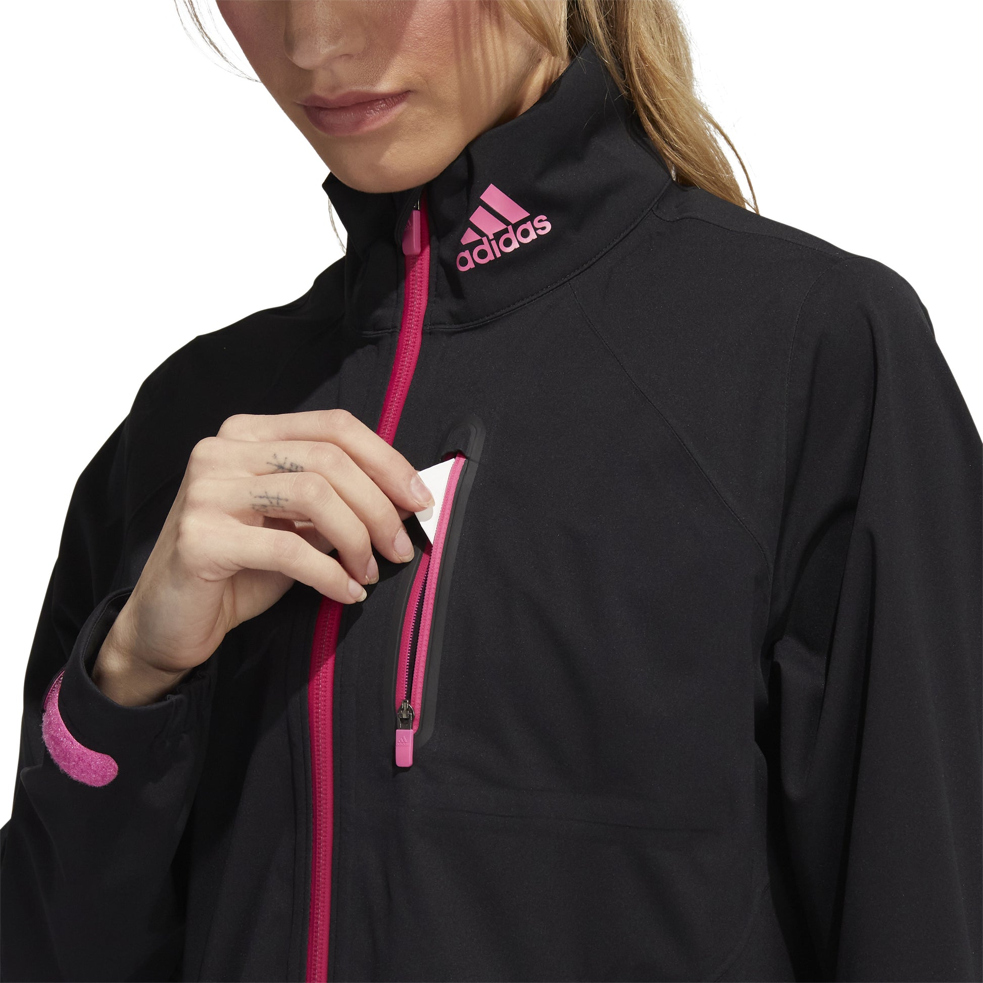 adidas Ladies Waterproof Golf Jacket in Black