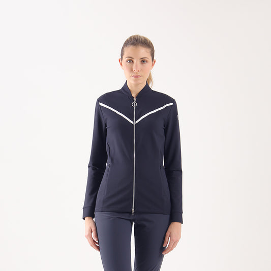 Chervo Ladies Textured Mid-Layer Jacket in Blue - Last One Size 8 Only Left