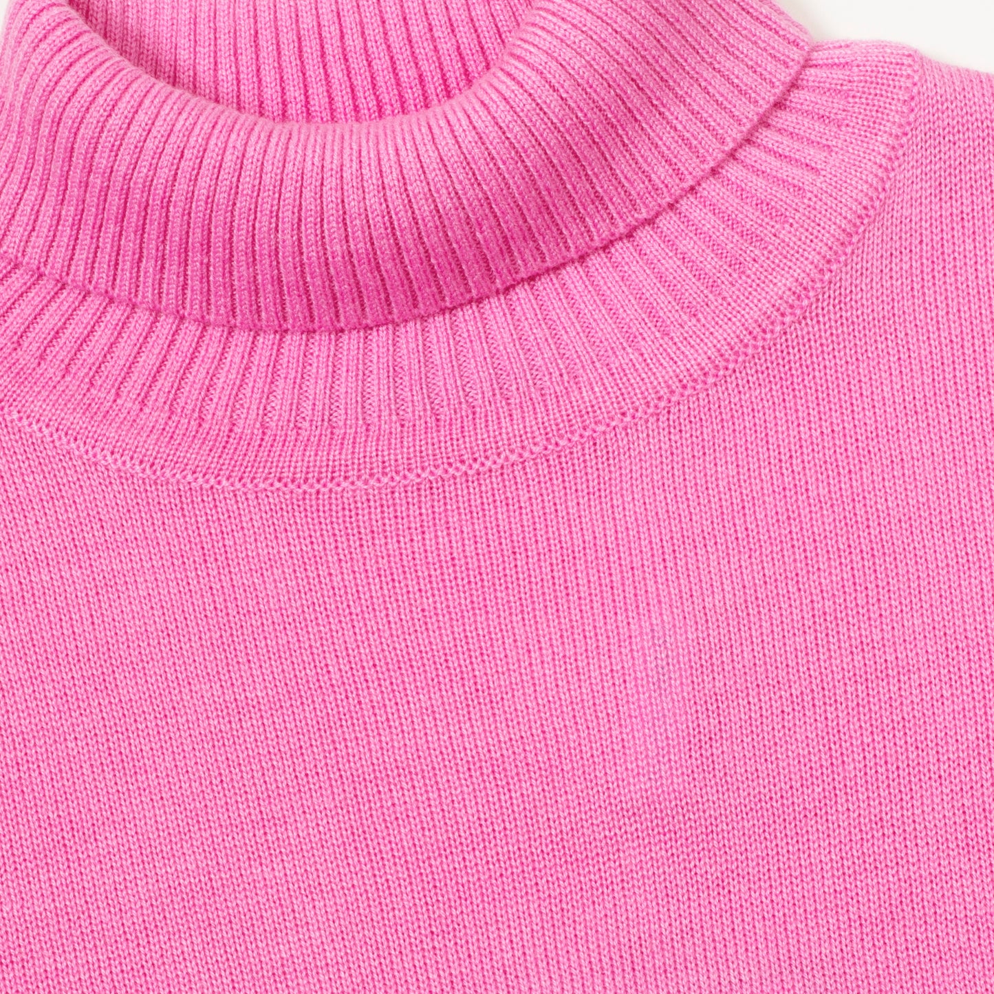 Green Lamb Ladies Cashmere Mix Roll Neck in Bubble Gum