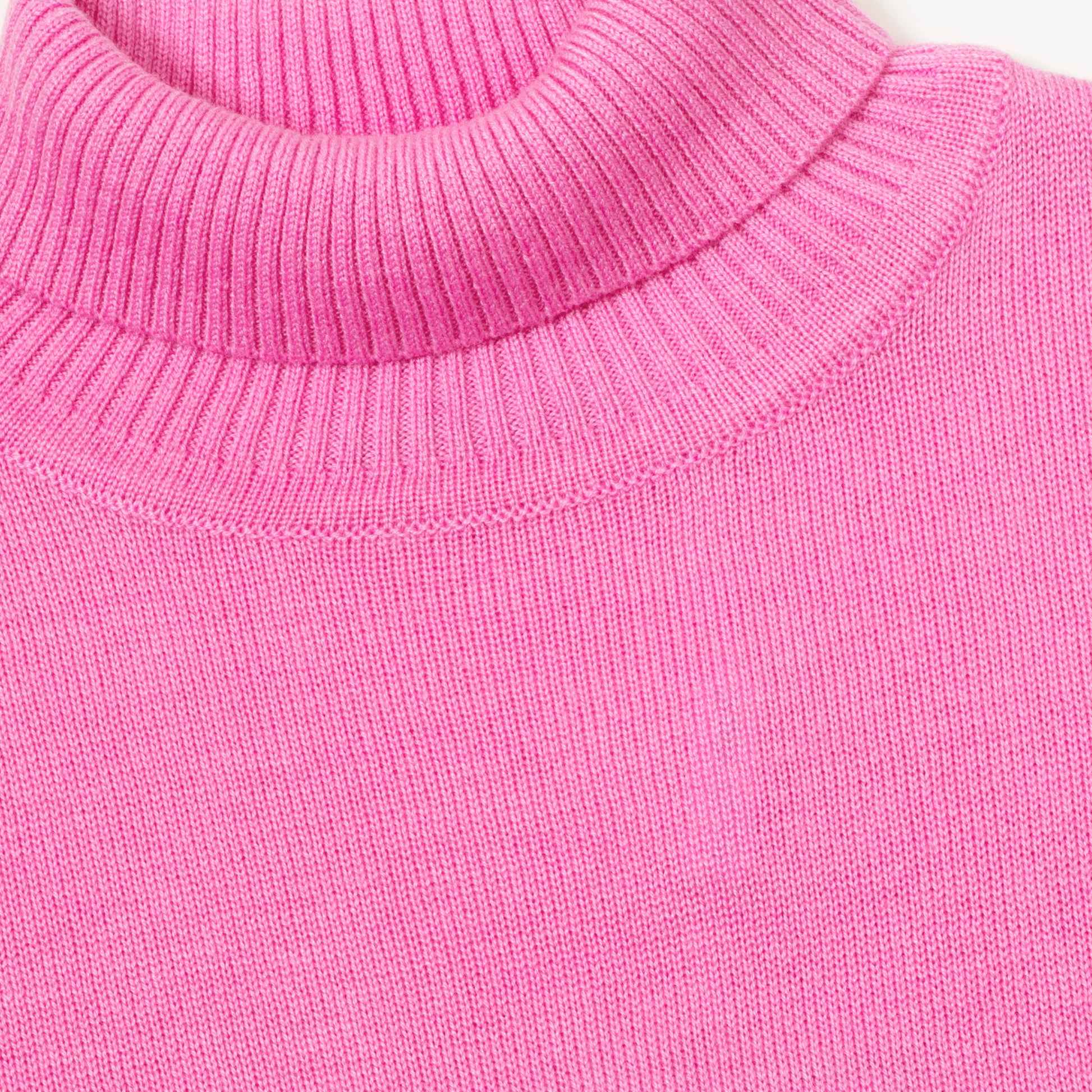 Green Lamb Ladies Cashmere Mix Roll Neck in Bubble Gum