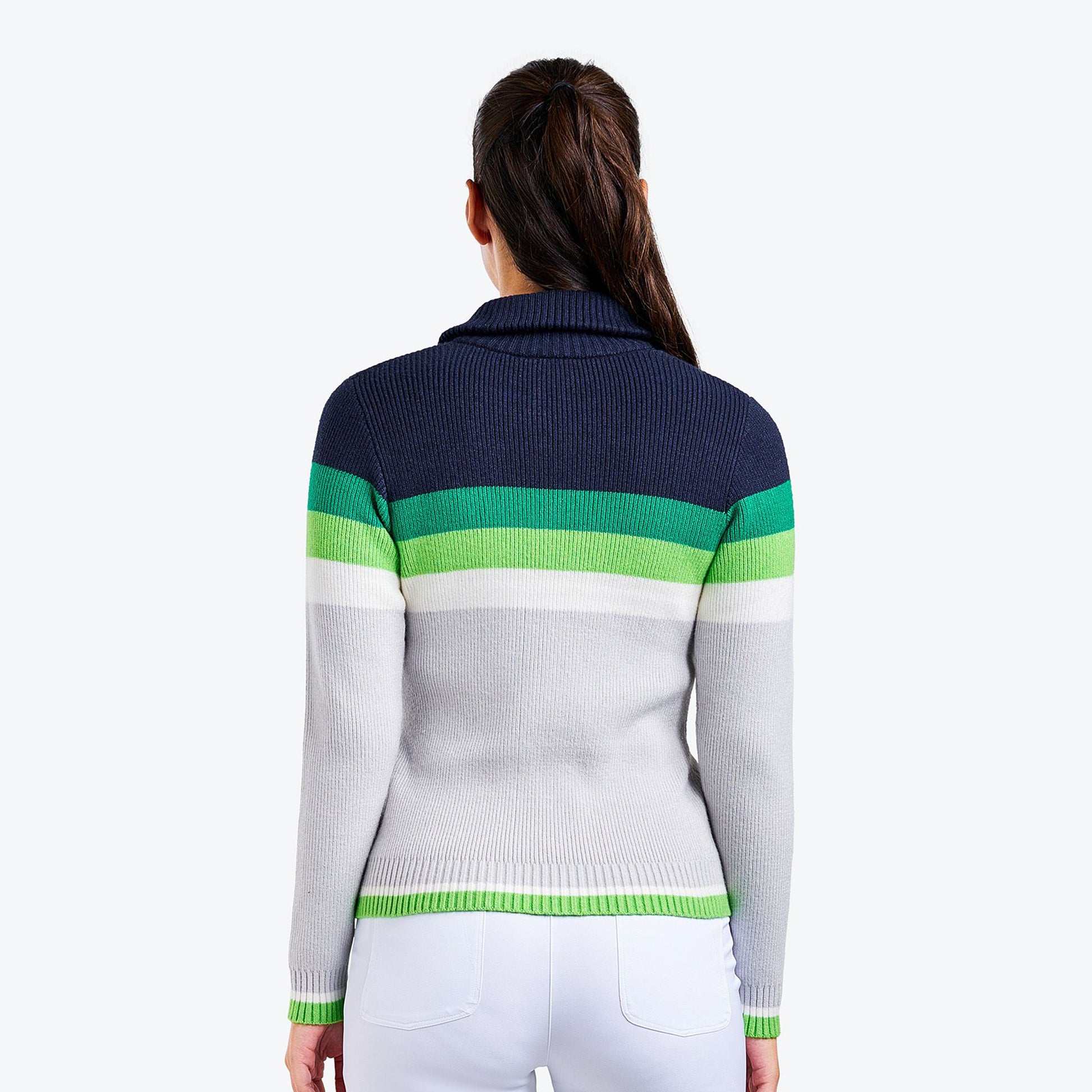 Nivo Ladies Half-Zip Ribbed Sweater