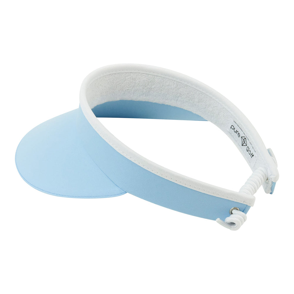 Pure Golf Ladies Cable Adjusted Golf Visor in Pale Blue
