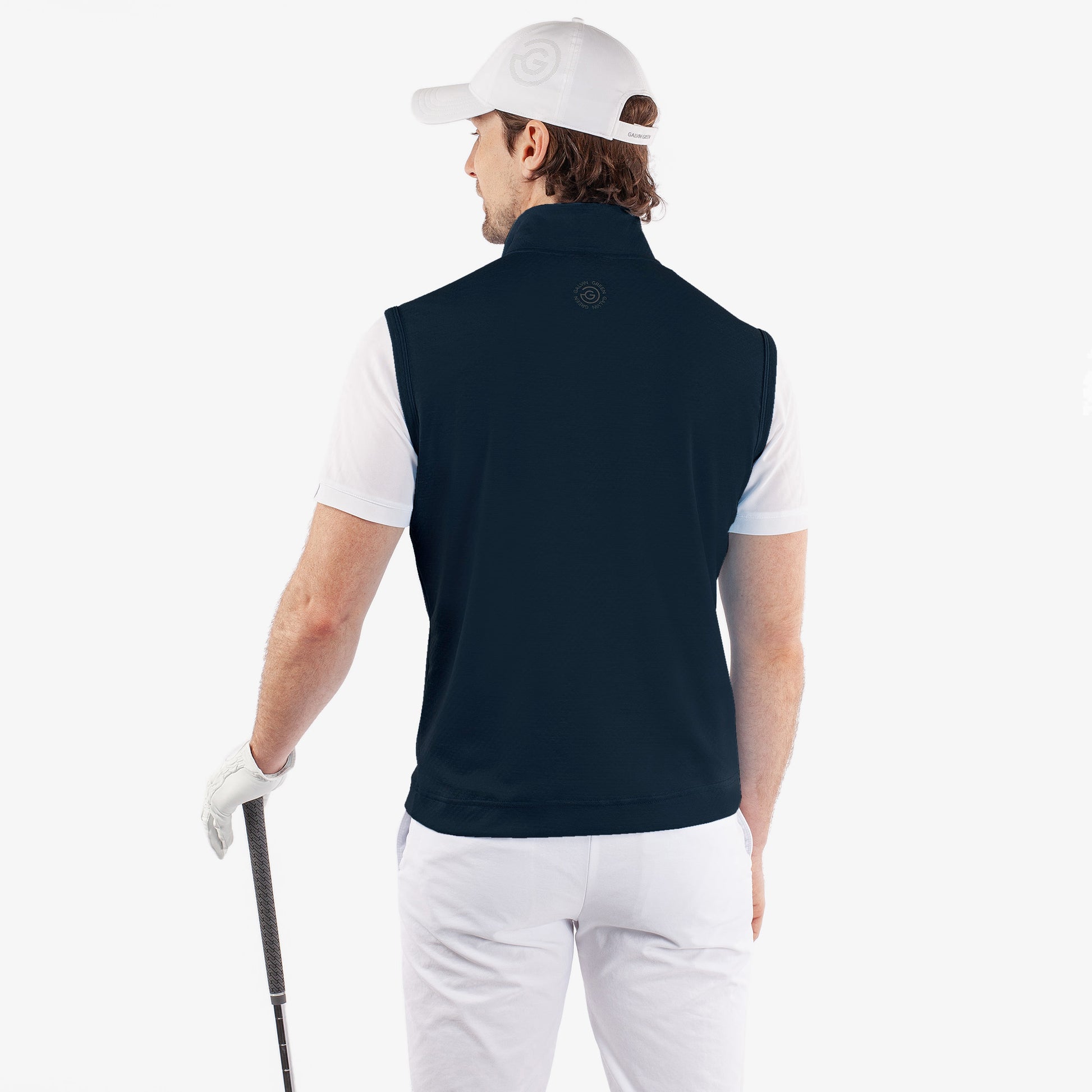 Galvin Green Mens Sleeveless Insulating Vest in Navy