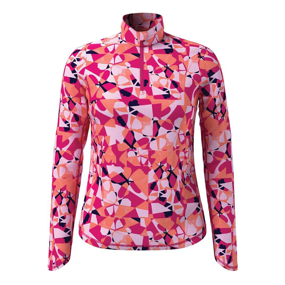 Callaway Ladies Geometric Floral Long Sleeve Golf Top