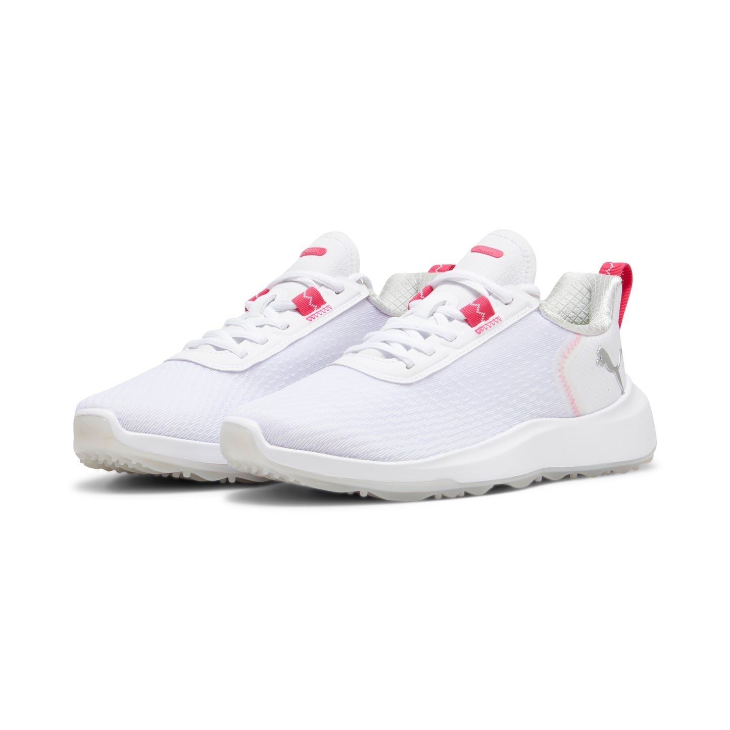 Puma Women's Fusion Crush Golf Shoes in White and Garnet Rose