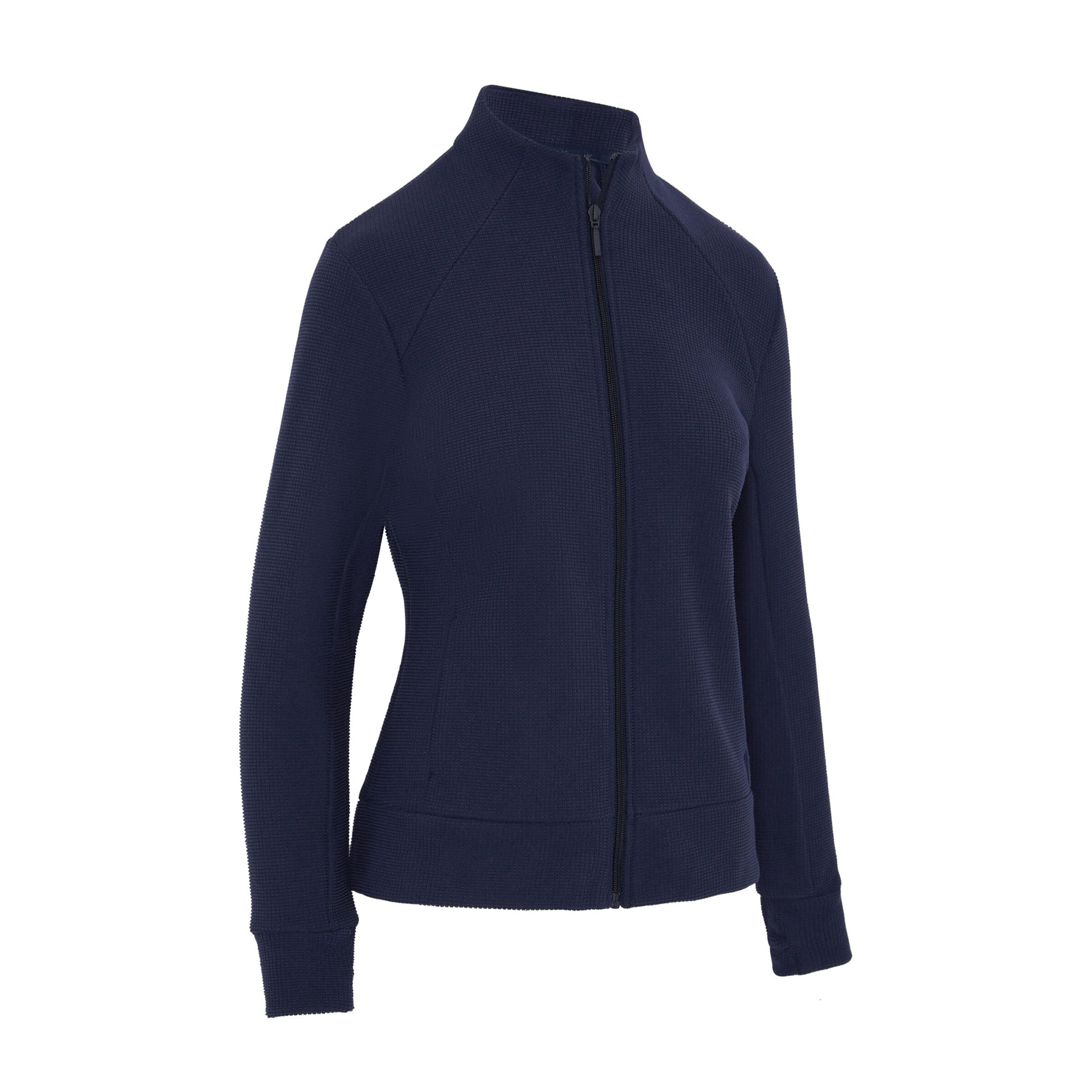 Callaway Ladies Waffle Knit Fleece Jacket in Navy
