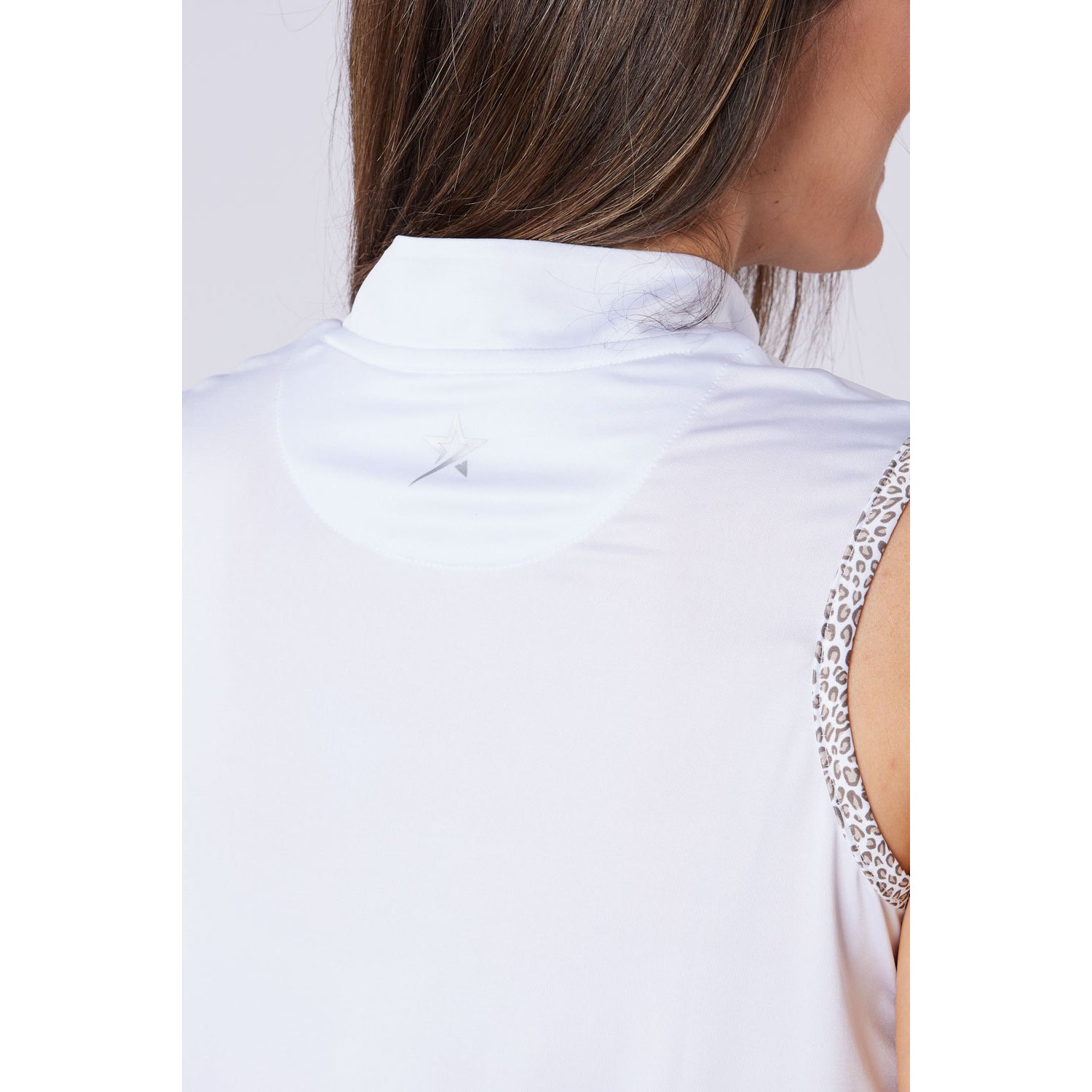 Swing Out Sister Ladies Zip-Neck Sleeveless Polo - Last One Small Only Left