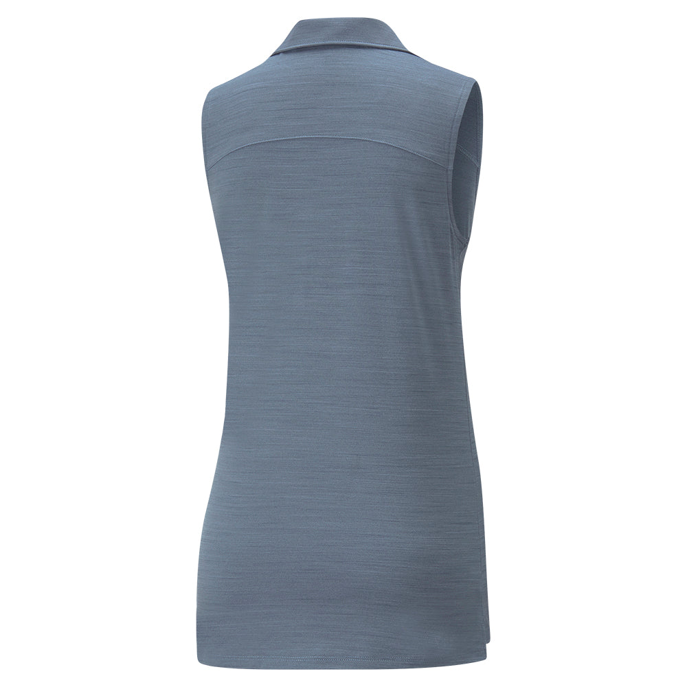 Puma Ladies Cloudspun Coast Sleeveless Polo in Evening Sky Heather