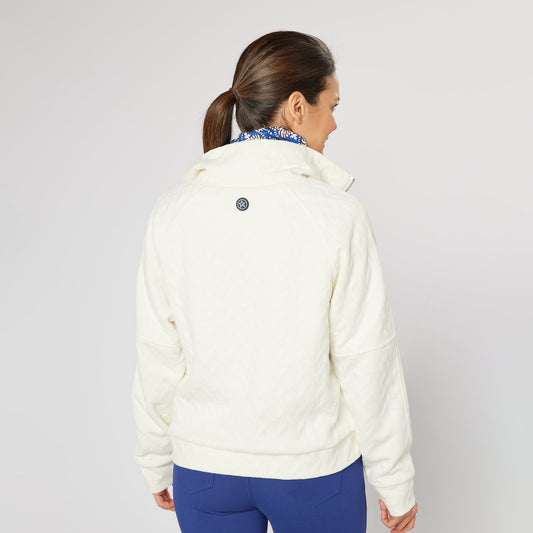 Swing Out Sister Ladies Quilted 1/4 Sweater with Soft-Stretch Lining