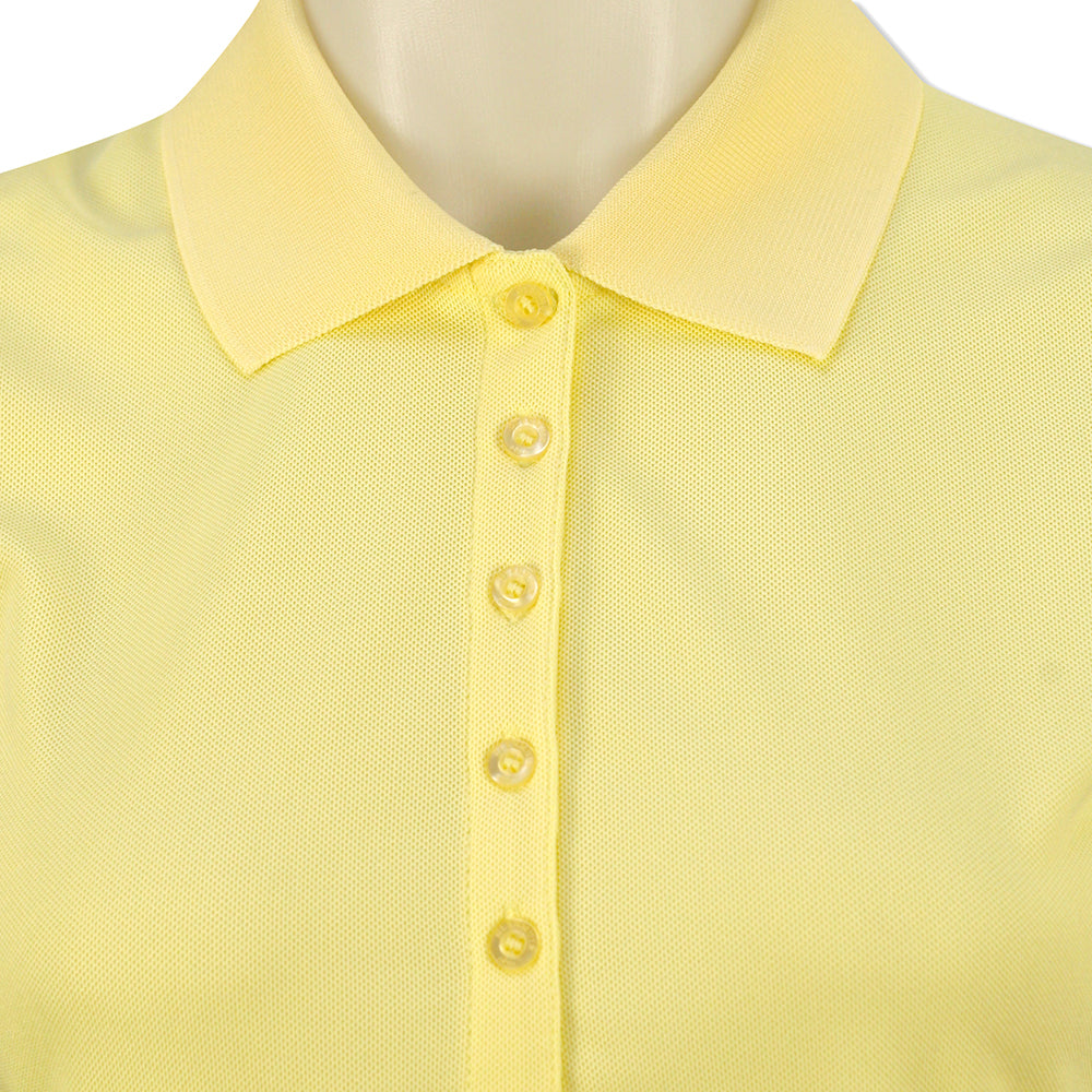 Glenmuir Ladies Short Sleeve Pique Polo with Stretch & UPF50+ in Light Yellow