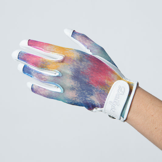 Daily Sports Ladies Vision Sun Glove in a Multicoloured Brushstroke Print