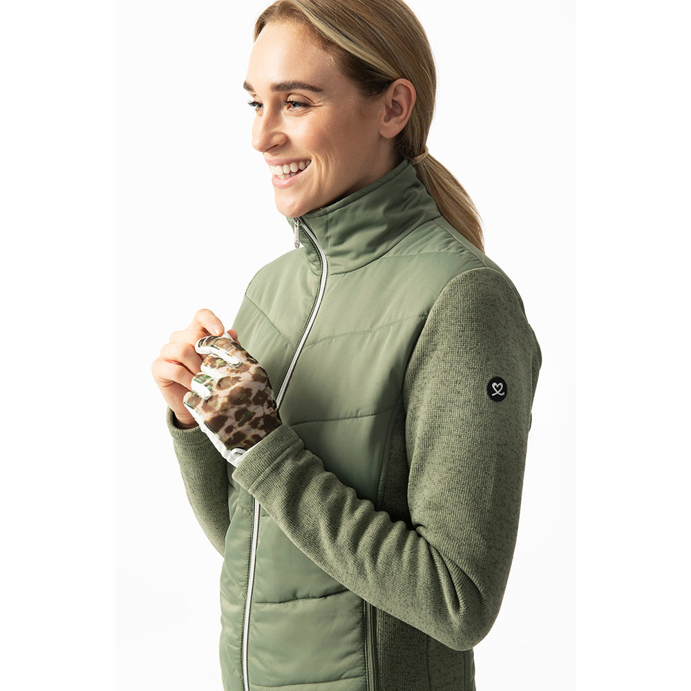 Daily Sports Ladies Hybrid Knit Golf Jacket in Moss Green