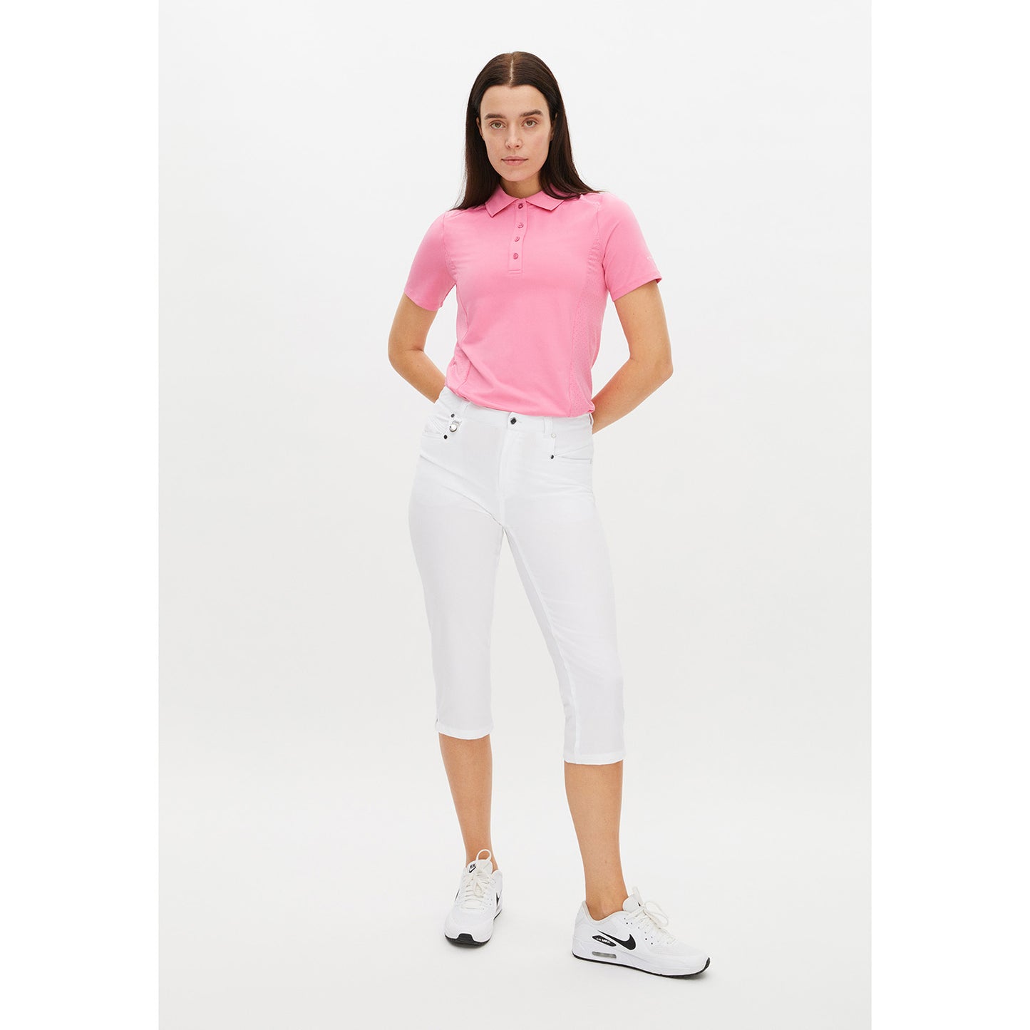 Rohnisch Ladies Chic Slim-Fit Capris in White - Size 14 Only Left