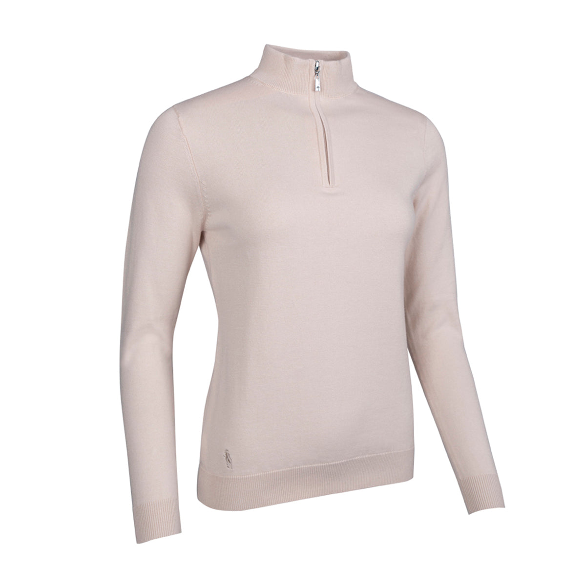 Glenmuir Ladies 100% Cotton Half-Zip Sweater for Luxurious Comfort & a Feminine Fit