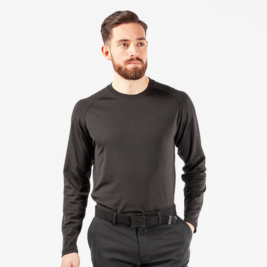 Galvin Green Mens Thermal Crew Neck Base Layer in Black