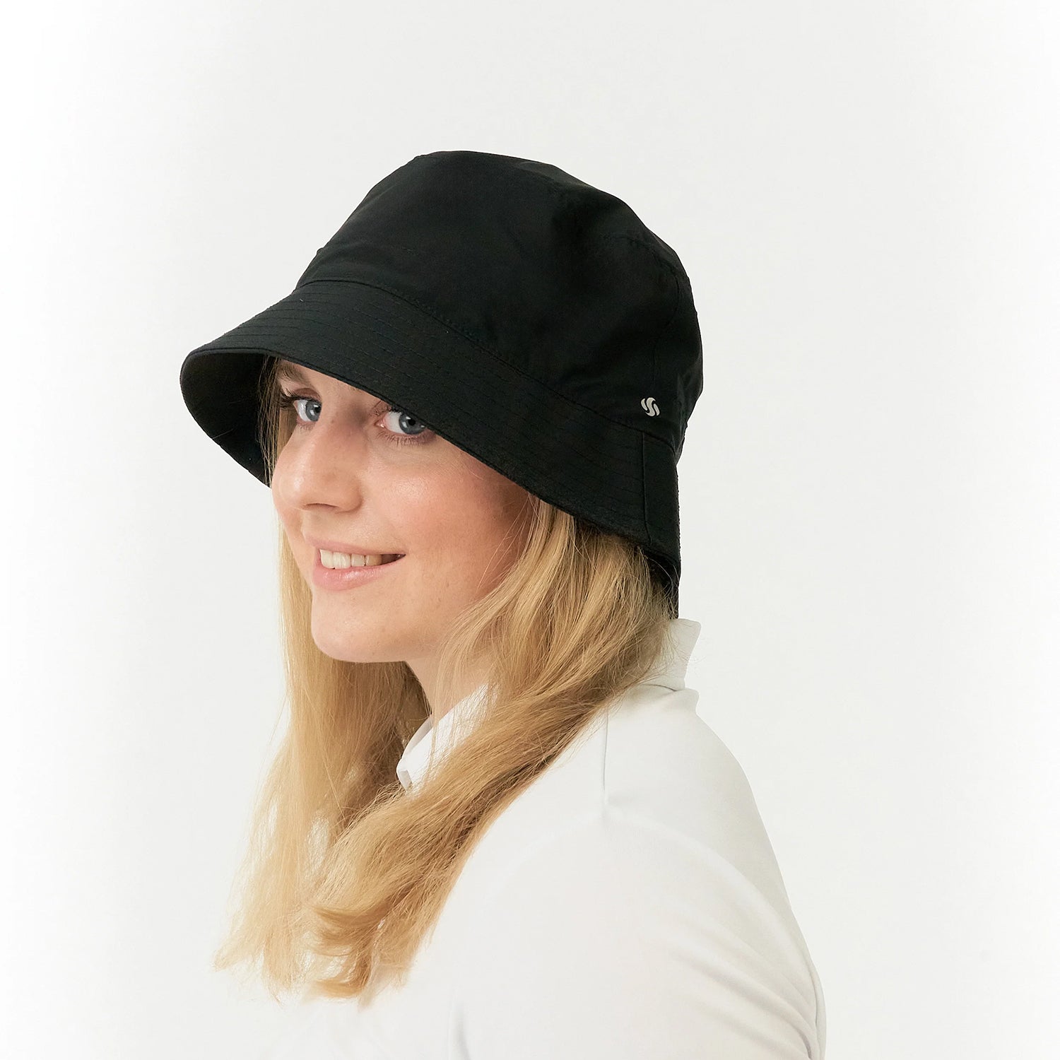 Surprizeshop Ladies Black Waterproof Bucket Hat