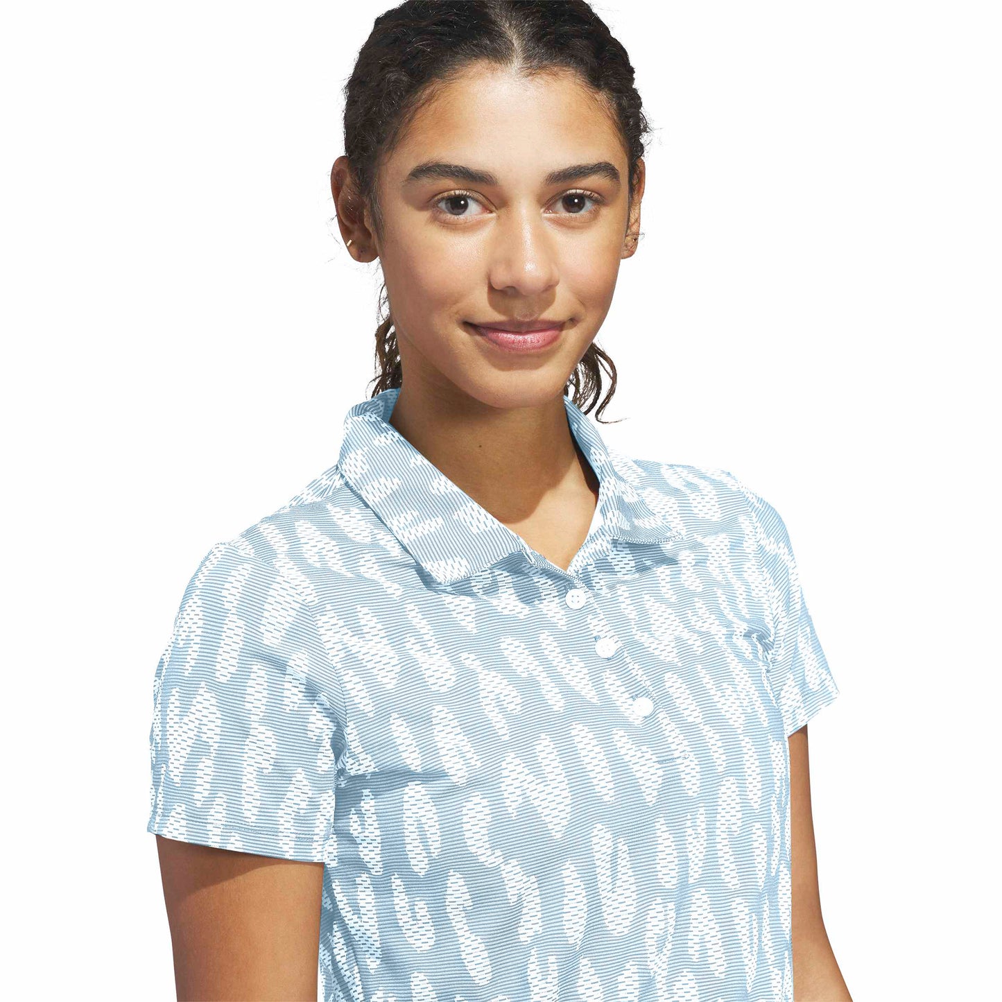 adidas Golf Ladies Short Sleeve Jacquard Polo with Innovative Technology for Performance-Driven Elegance