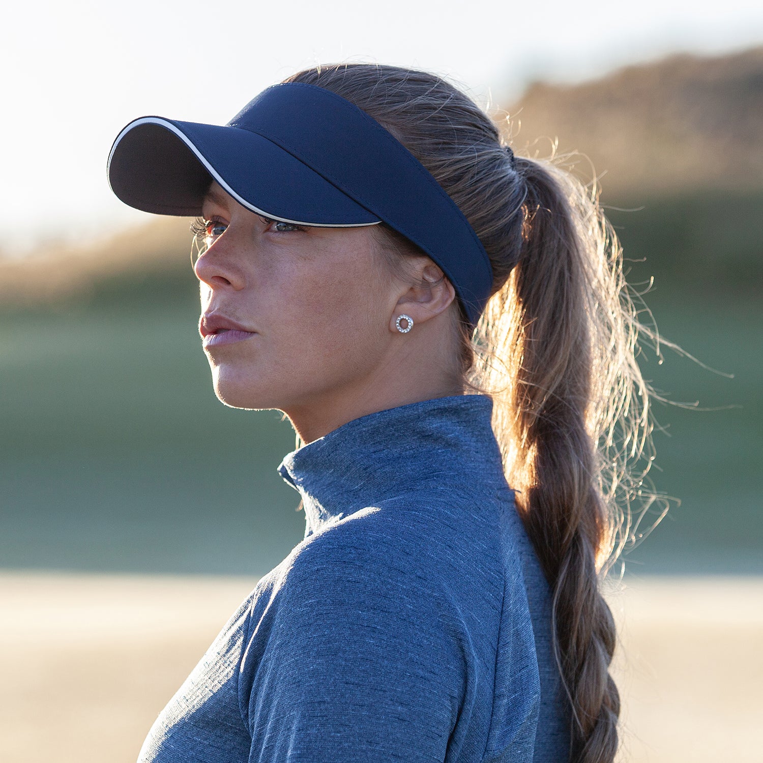 Galvin Green Ladies Adjustable Visor in Navy