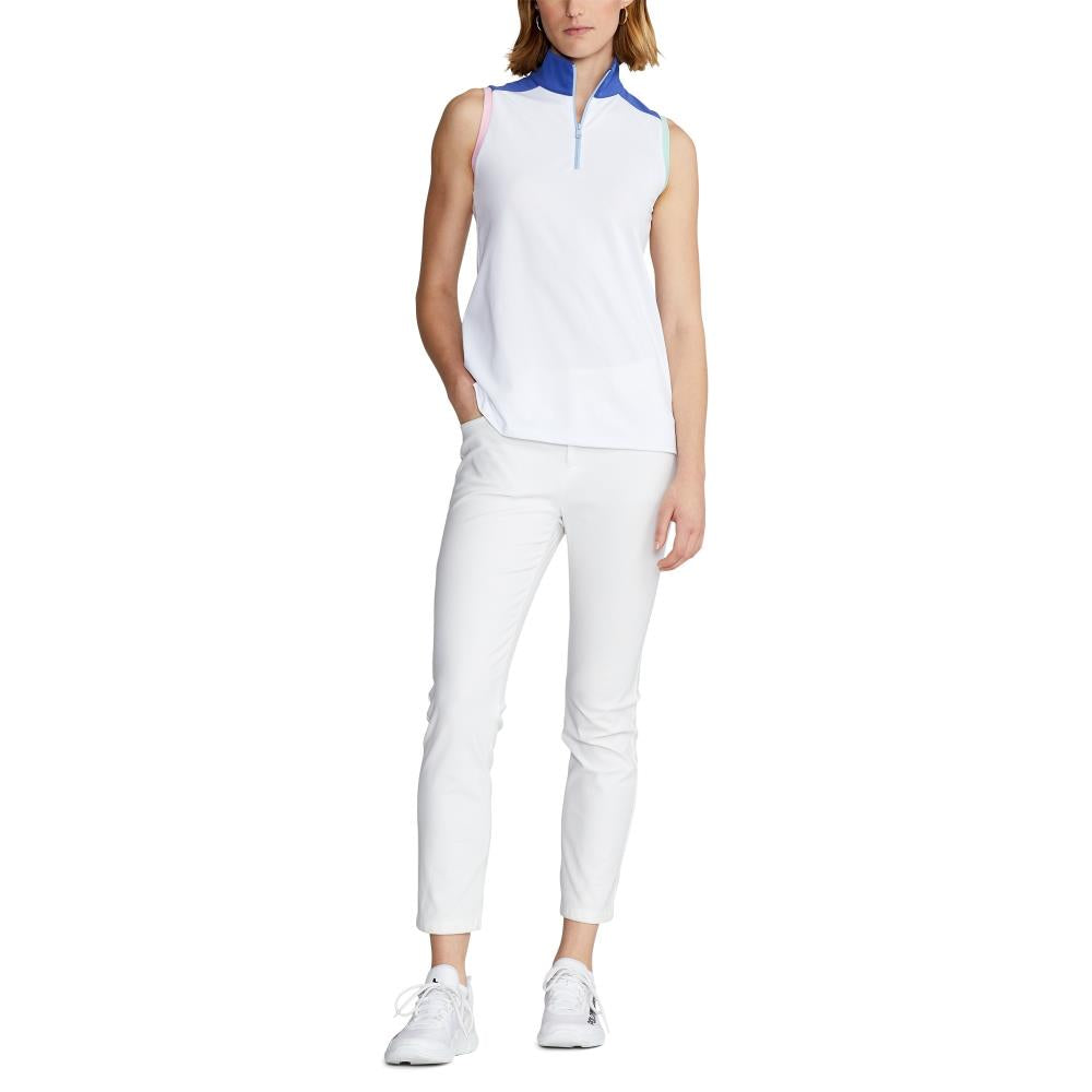 Ralph Lauren Ladies Zip Neck Sleeveless Golf Polo