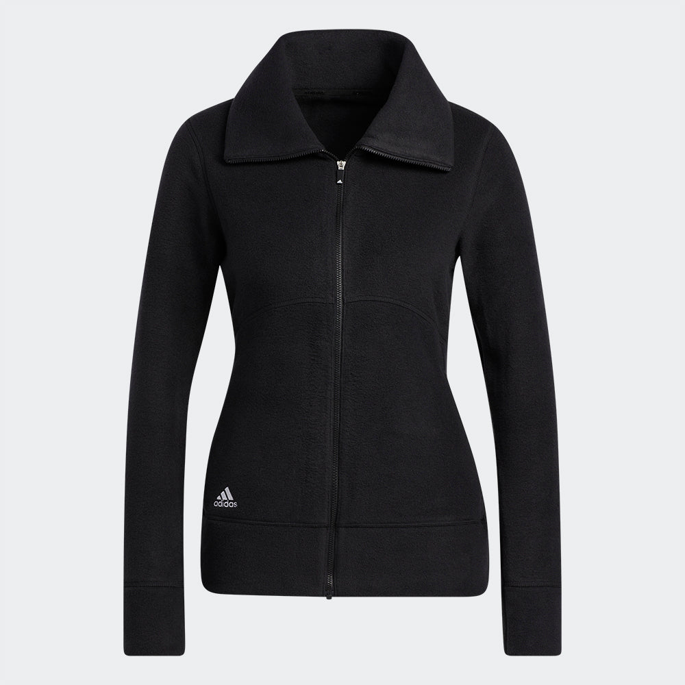 adidas Ladies Fleece Jacket in Black