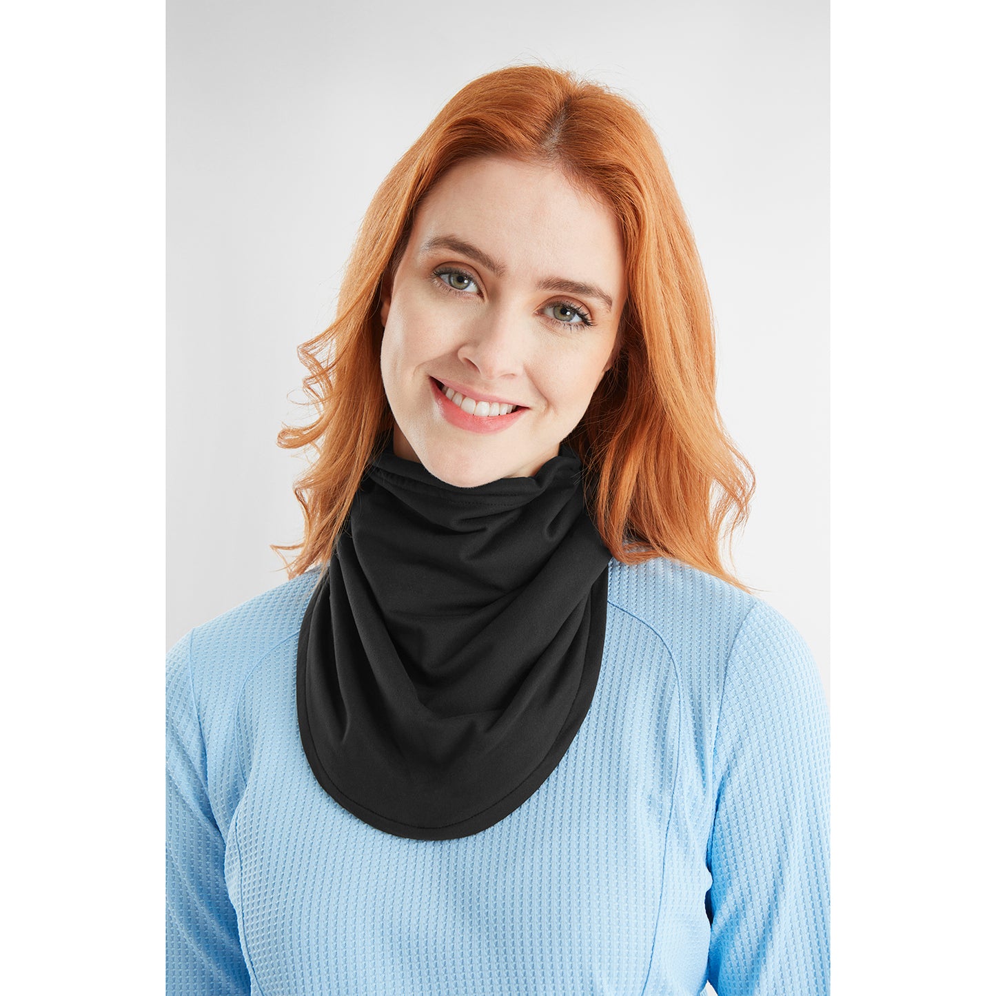 Green Lamb Ladies Printed Reversible Snood in Black Leaf