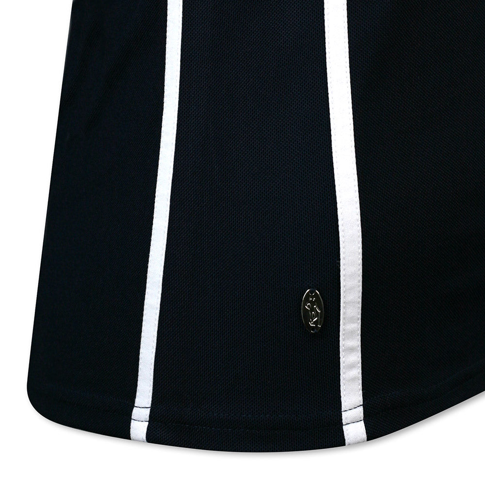 Glenmuir Short Sleeve Pique Polo with UPF50 in Navy & White - Last One Small Only Left