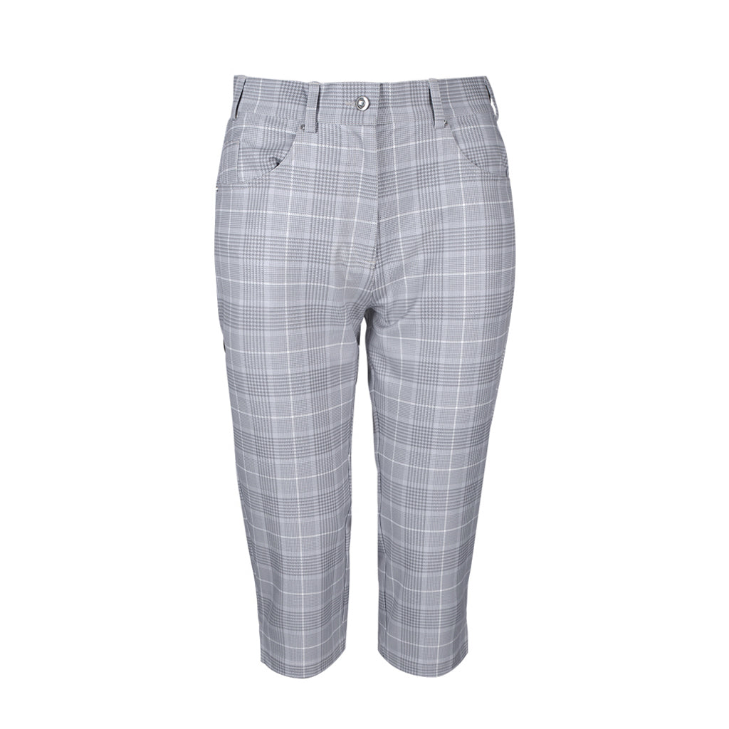 Glenmuir Ladies Houndstooth Plaid Stretch Pedal Pushers
