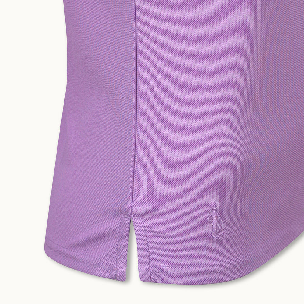 Glenmuir Ladies Sleeveless Pique Polo with Stretch in Amethyst