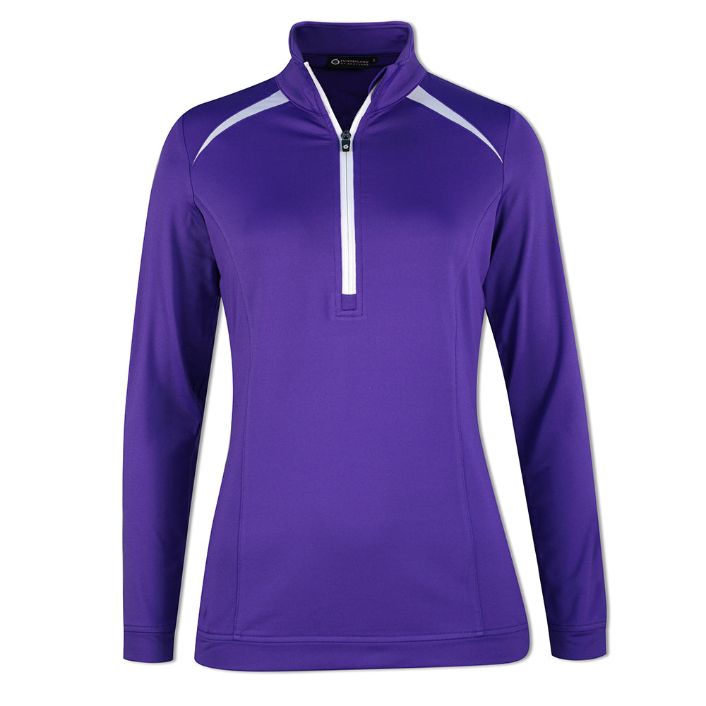 Sunderland Ladies Thermal Water Repellent Mid-layer in Purple & White