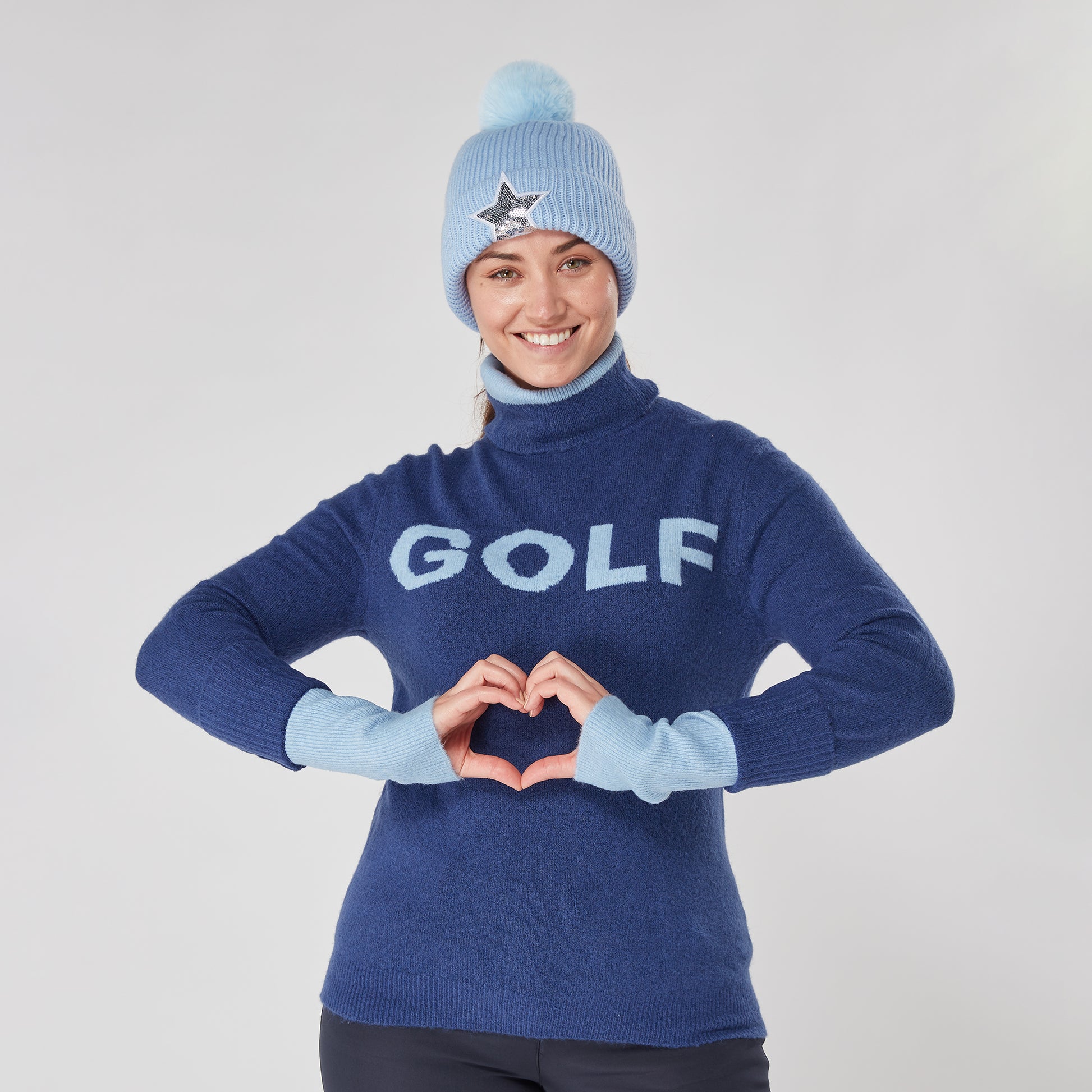 Swing Out Sister Womens 'Golf' Roll Neck with Double Layered Cuffs