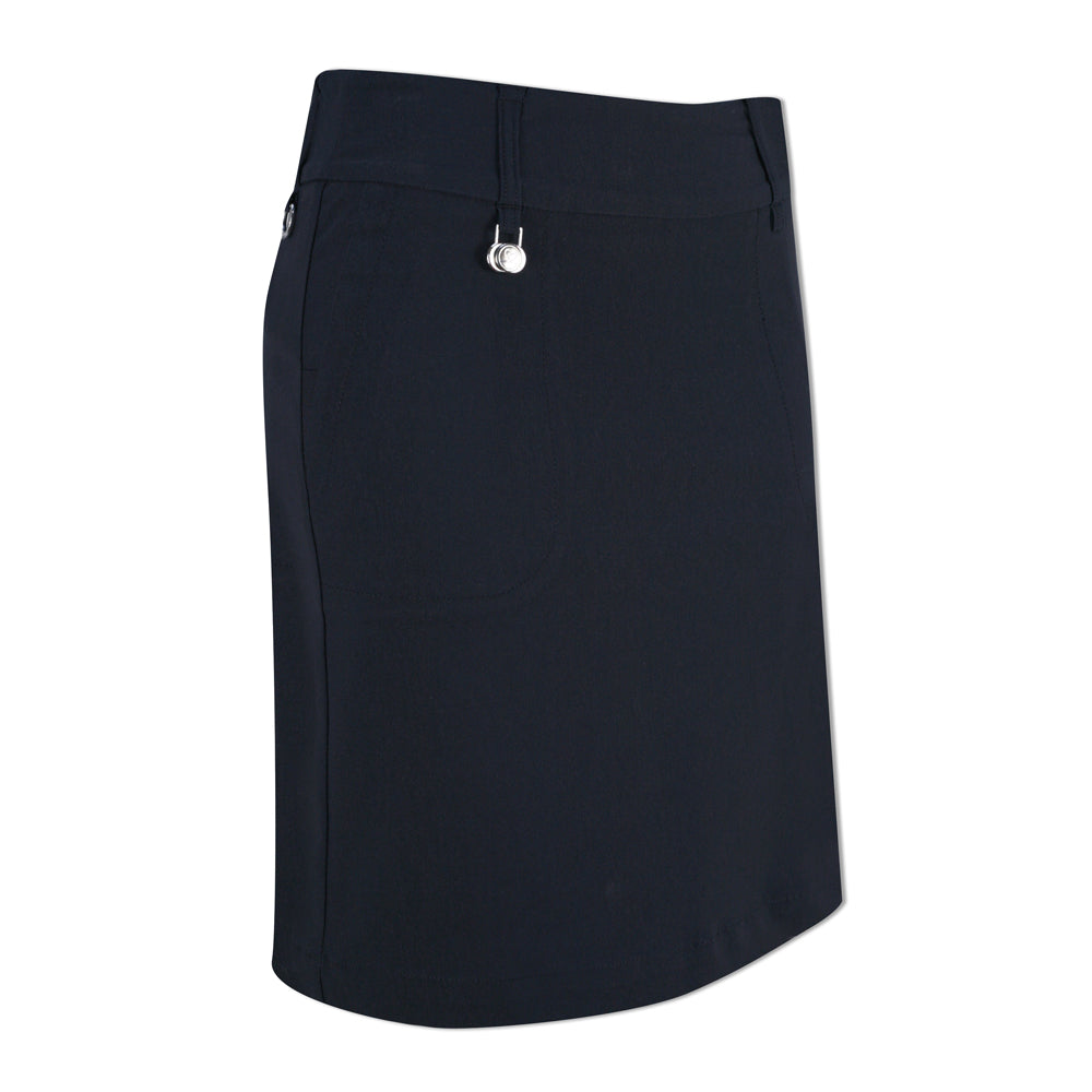 Daily Sports Ladies Longer-Length Pull-On Skort with Super-Stretch Finish in Navy Blue