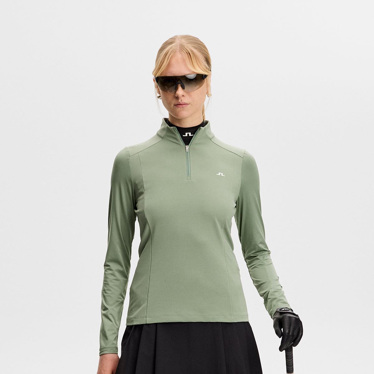 J.Lindeberg Ladies 1/4 Zip Mid-Layer - Lightweight Warmth - Last One XL Only Left
