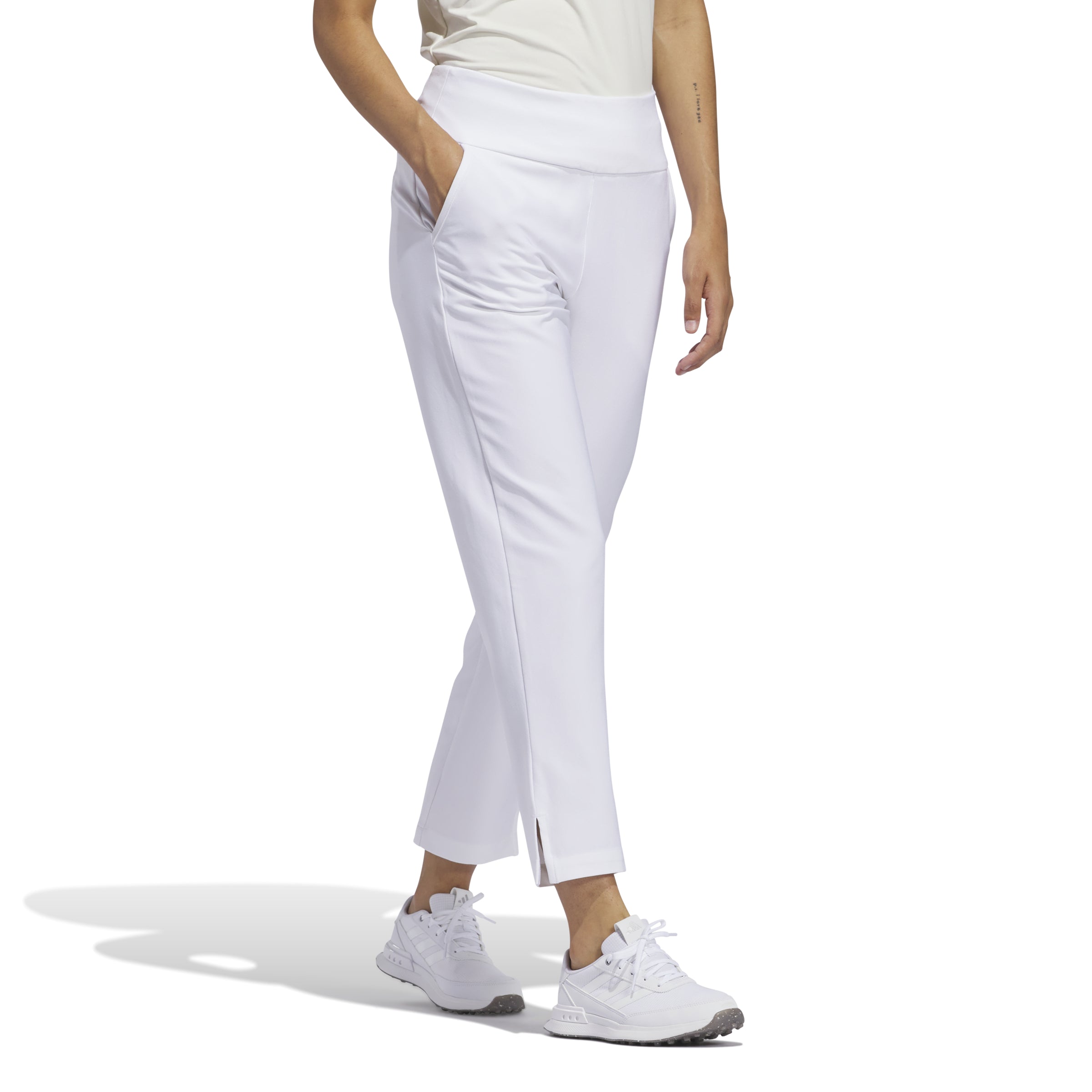 adidas Ladies 7 8 Golf Trousers in White Last Pair XS Only Left GolfGarb