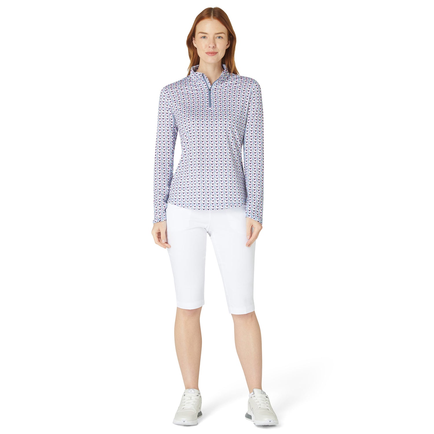 Callaway Womens Golf Top with Geo Print Design