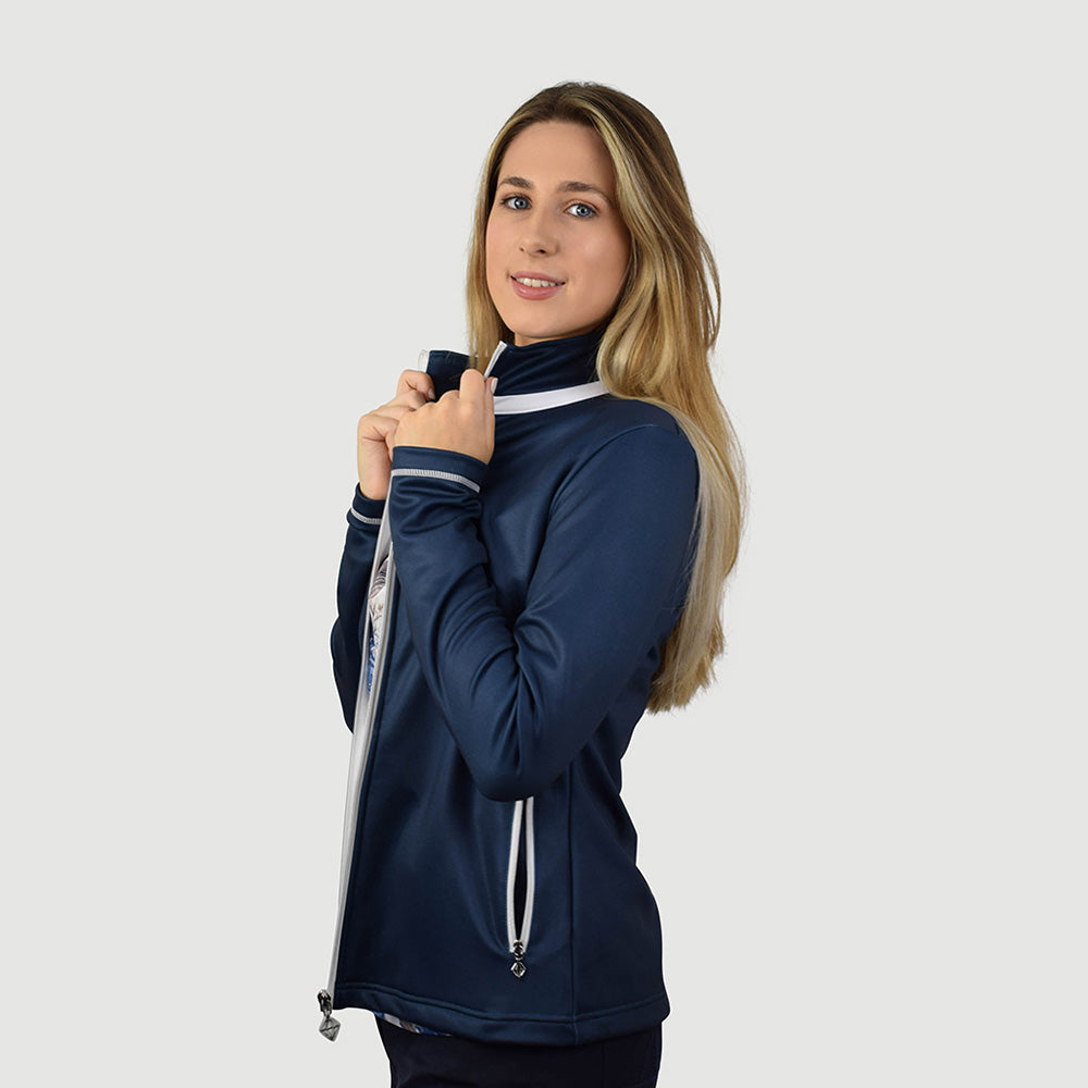 Pure Golf Ladies Mid-Layer Full Zip Jacket in Navy - Medium Only Left