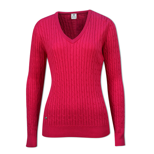 Daily Sports Ladies Cotton & Cashmere Sweater in Dahlia