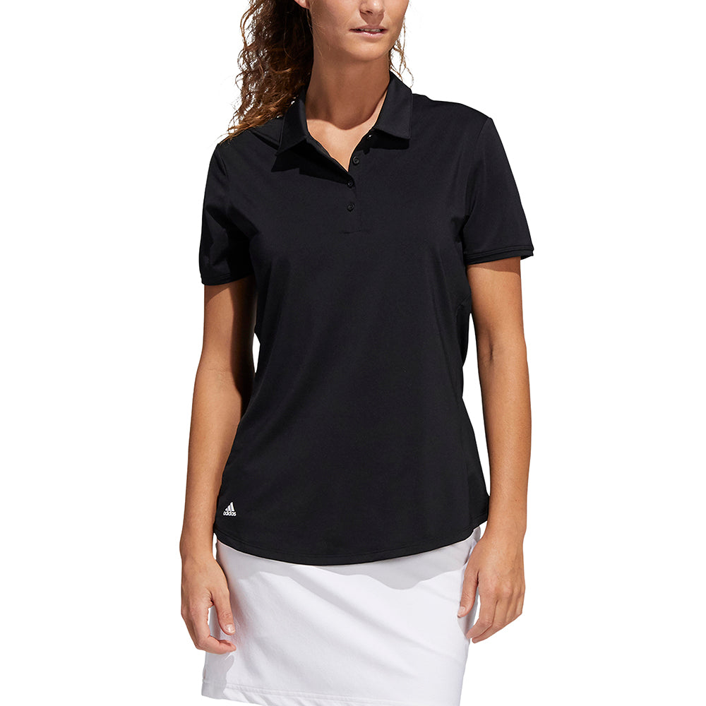 adidas Ladies Short Sleeve Golf Polo in Black