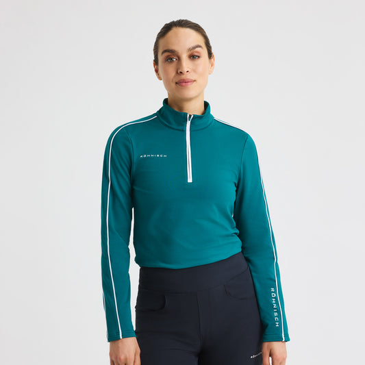 Rohnisch Ladies Thermal Brushed Back Golf Mid-layer in Augusta Green