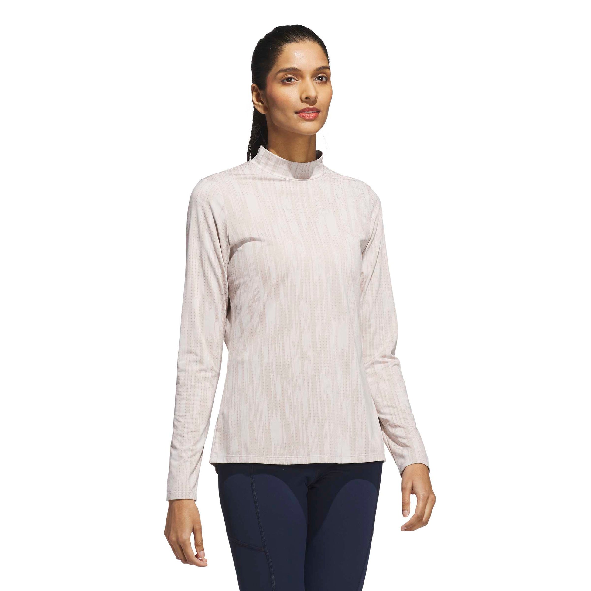 adidas Golf Ladies Jacquard Mock Neck Top
