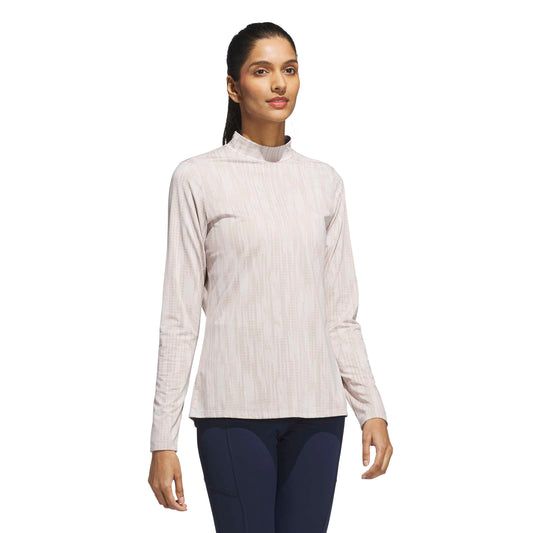 adidas Golf Ladies Jacquard Mock Neck Top